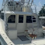 Hatteras has a large cockpit with fighting chair