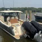 2023 Scout 400 LXF Onyx hull with twin Mercury 600 V12 engines