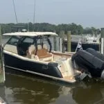2023 Scout 400 LXF Onyx hull with twin Mercury 600 V12 engines