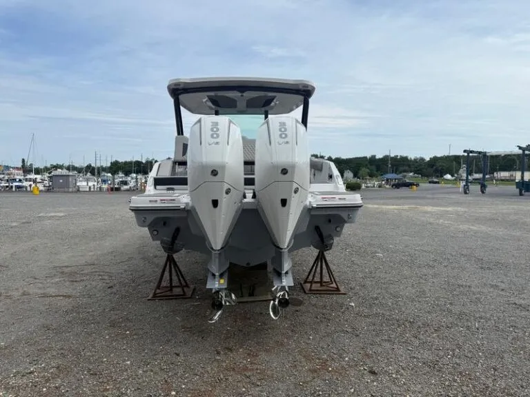 Twin Mercury 300 Verado engines with joystick docking