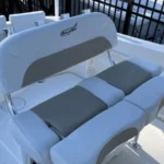 Flip down helm seating