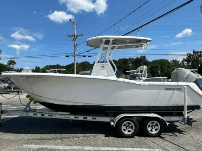2019 Tidewater 232 CC on trailer at Rhode River Boat Sales