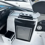 Wet bar and swim platform with underwater LED lights