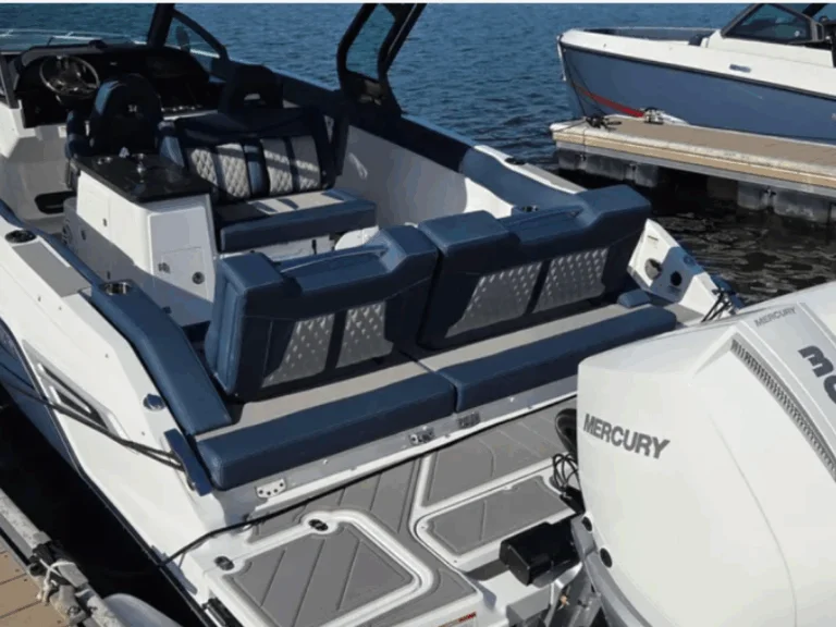 Stern lounge with Ultra Feather upholstery