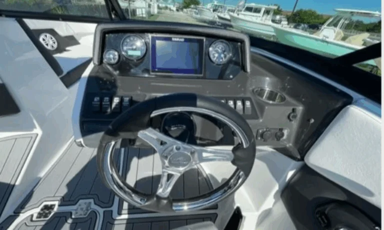 Simrad NSX GPS and chartplotter at helm of M-225