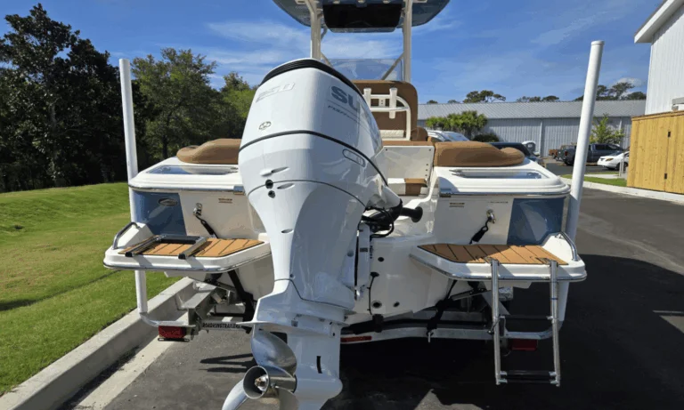 Garmin electronics and Suzuki controls on 2026 Pioneer 222 Islander center console