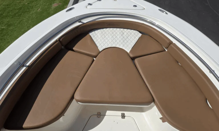 Spacious bow seating layout on 2026 Pioneer 222 Islander