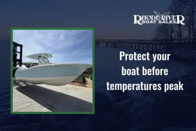 Boat summer maintenance and heat protection on the Chesapeake Bay